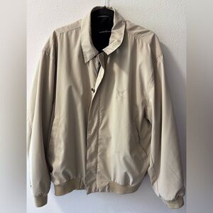 Vintage Chaps Golf Ralph Lauren Mens reversible Classic Cream/Blk Bomber Jacket
